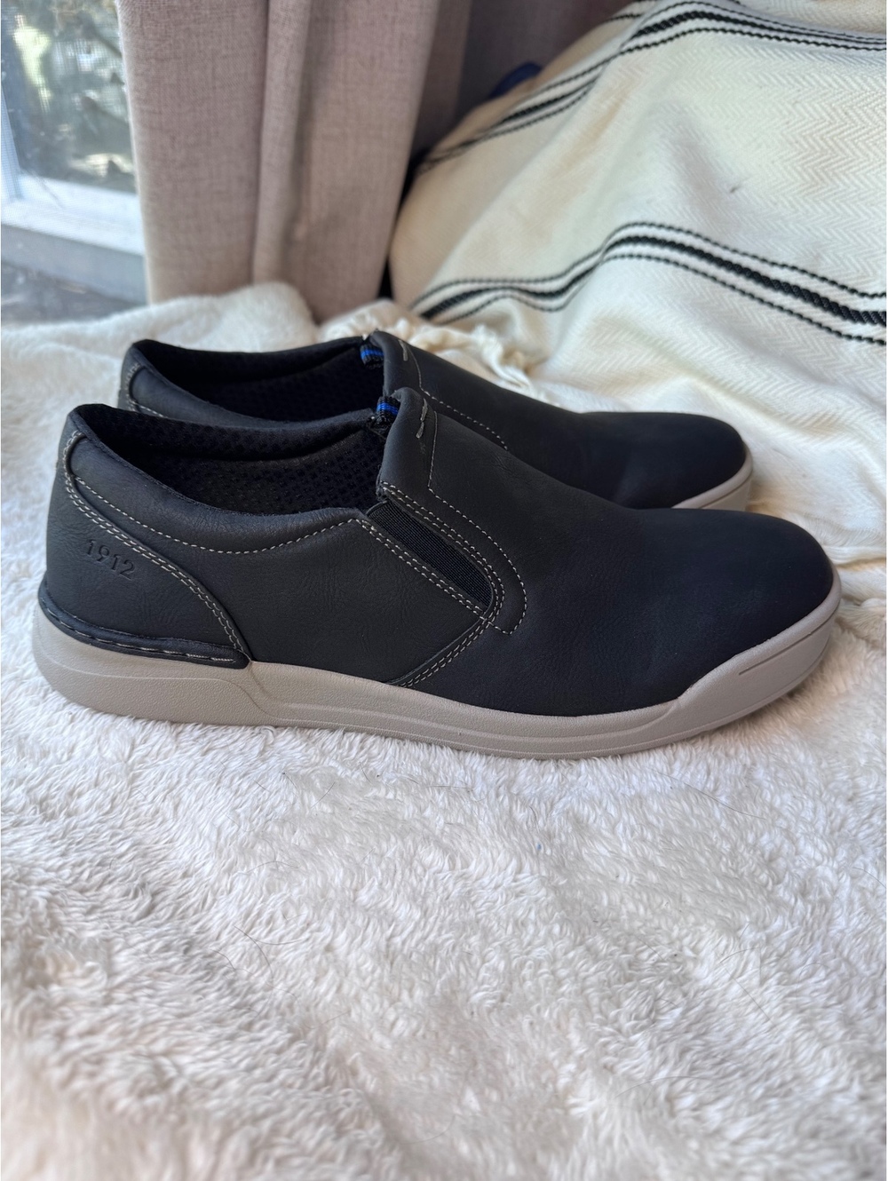 Nunn Bush KORE Cruise PT Slip-On Men’s 10M Black Casual Comfort Shoes 84934
